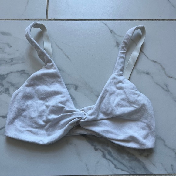 SKIMS cotton twist bralette white color size small - Picture 1 of 3